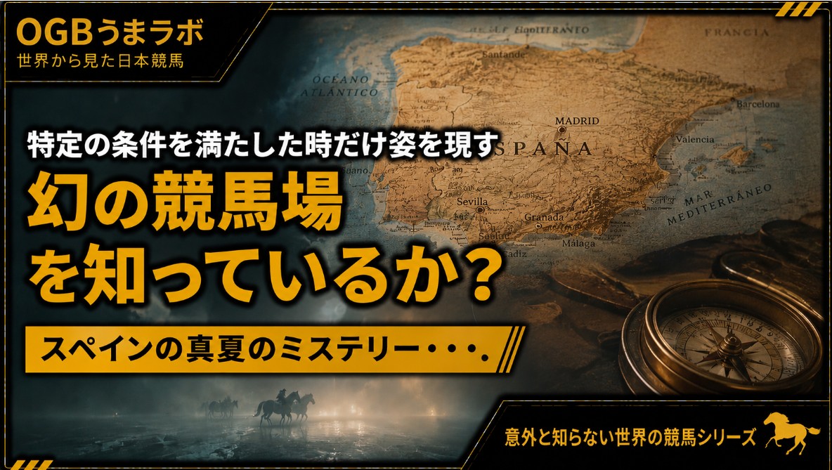 特定の条件を満たした時だけ姿を現す幻の競馬場を紹介する記事タイトル画像